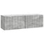 Væghængt TV-skab Betongrå 98 x 31 x 30 cm Konstrueret træ