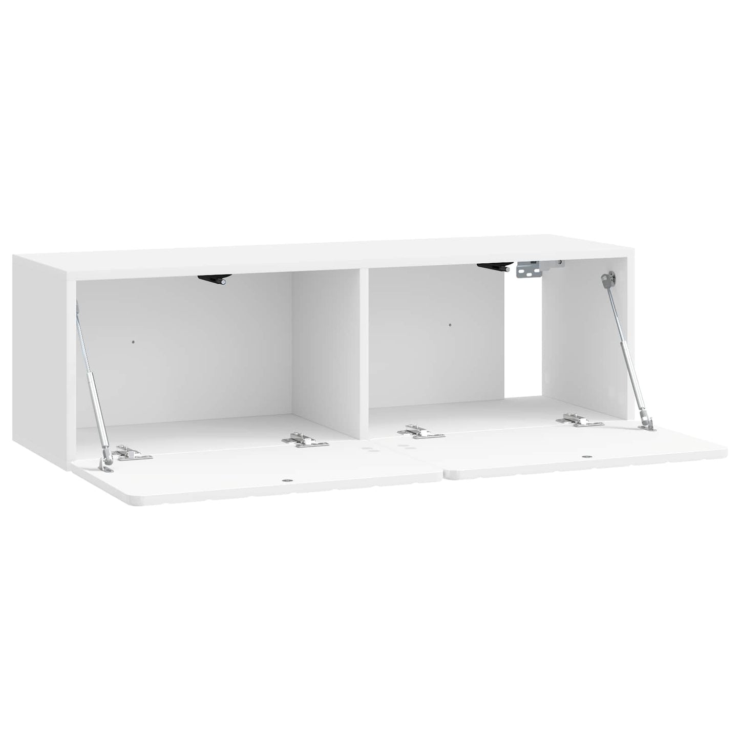 Væghængt TV-skab 98 x 31 x 30 cm Hvid højglans Konstrueret træ