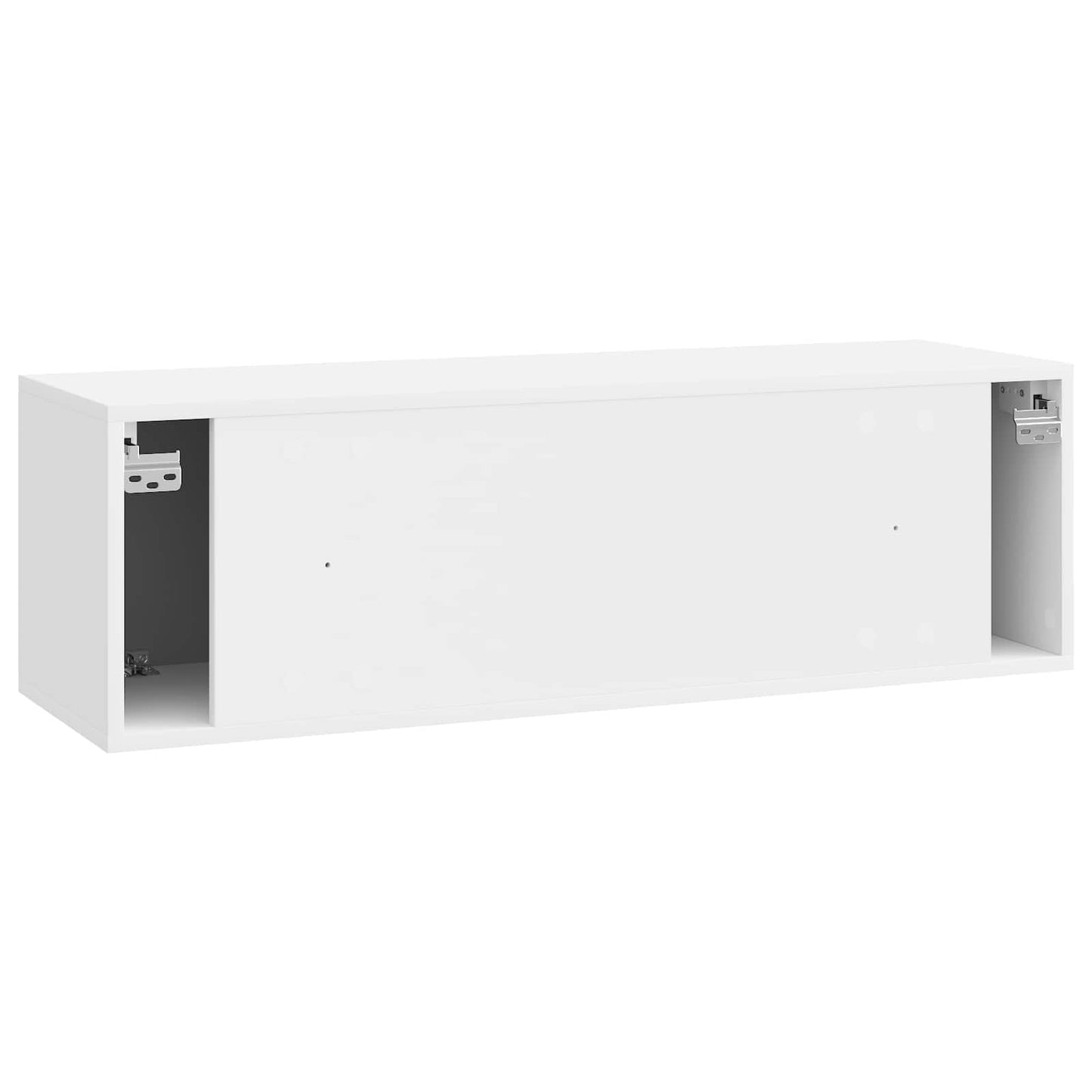 Væghængt TV-skab 98 x 31 x 30 cm Hvid højglans Konstrueret træ