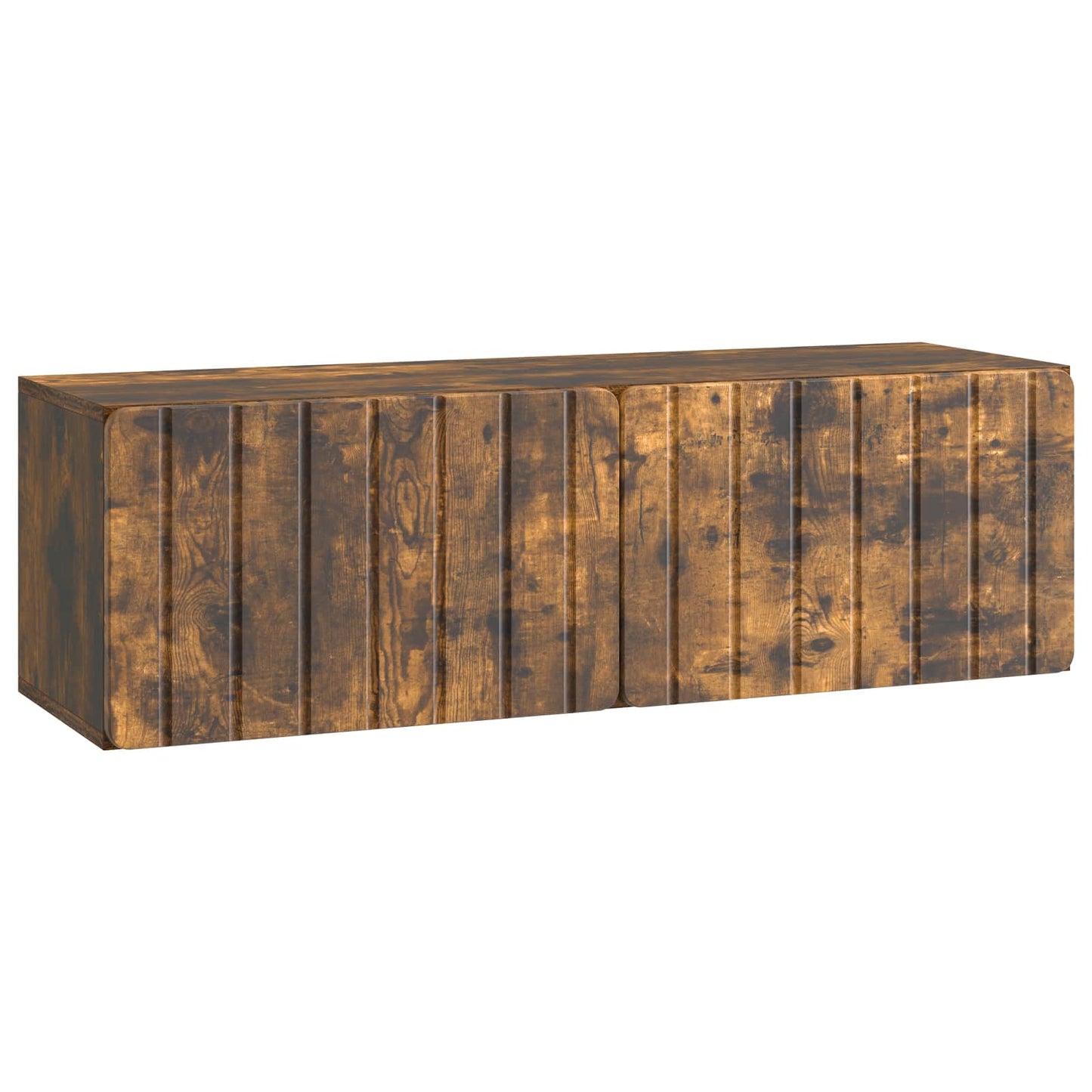 Væghængt TV-skab 98 x 31 x 30 cm Røget eg Konstrueret træ
