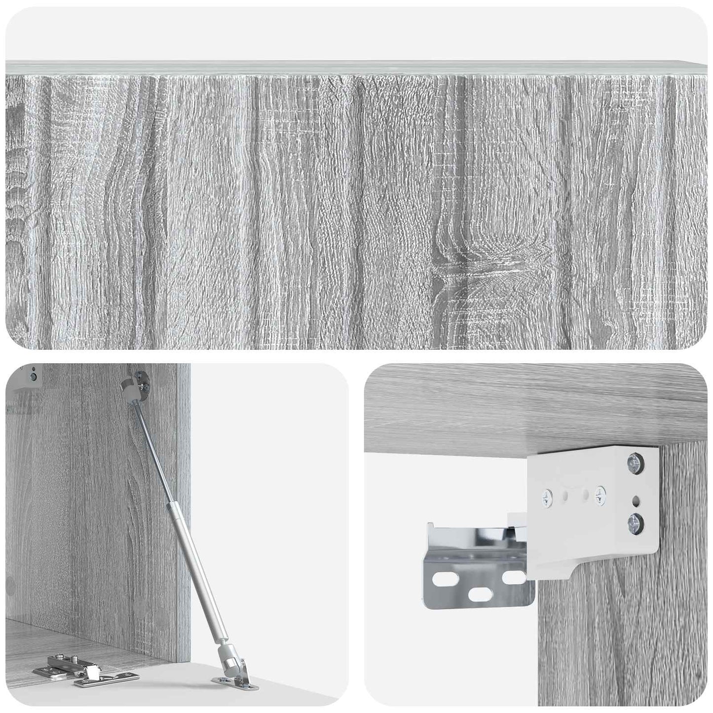 Væghængt TV-skab 98 x 31 x 30 cm Grå Sonoma Konstrueret træ