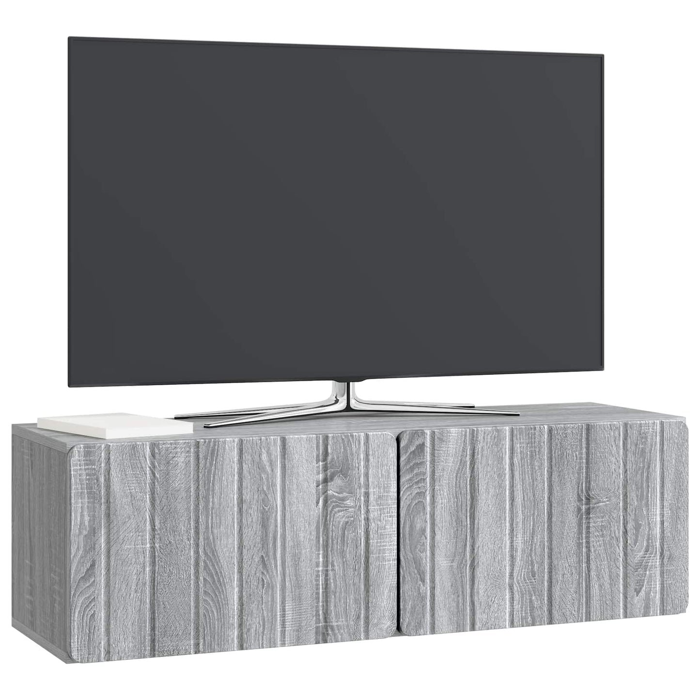Væghængt TV-skab 98 x 31 x 30 cm Grå Sonoma Konstrueret træ