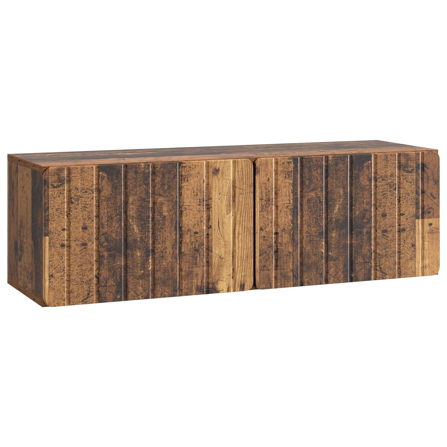 Væghængt TV-skab 98 x 31 x 30 cm Gammelt træ Konstrueret træ