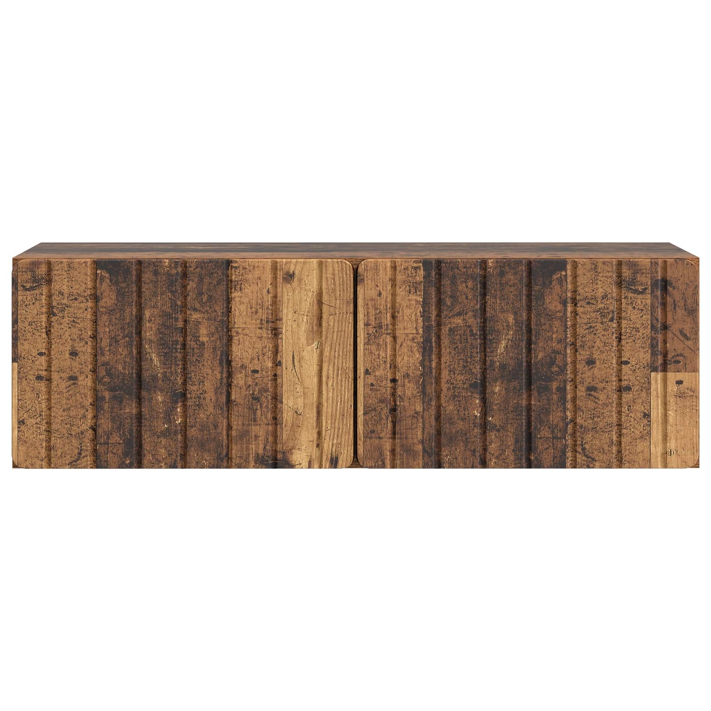 Væghængt TV-skab 98 x 31 x 30 cm Gammelt træ Konstrueret træ