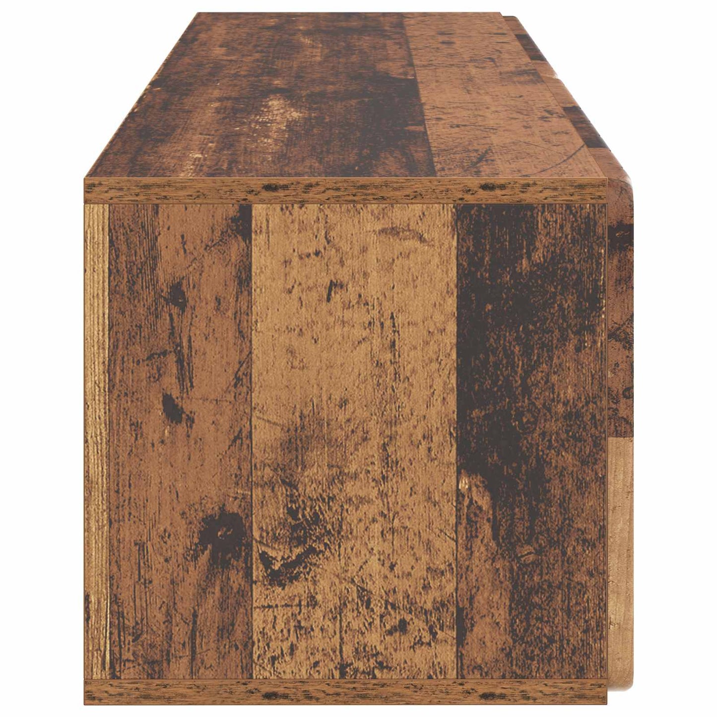 Væghængt TV-skab 98 x 31 x 30 cm Gammelt træ Konstrueret træ
