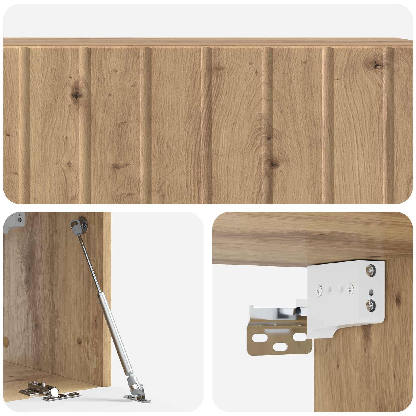 Væghængt TV-skab 98 x 31 x 30 cm Artisan-eg Konstrueret træ