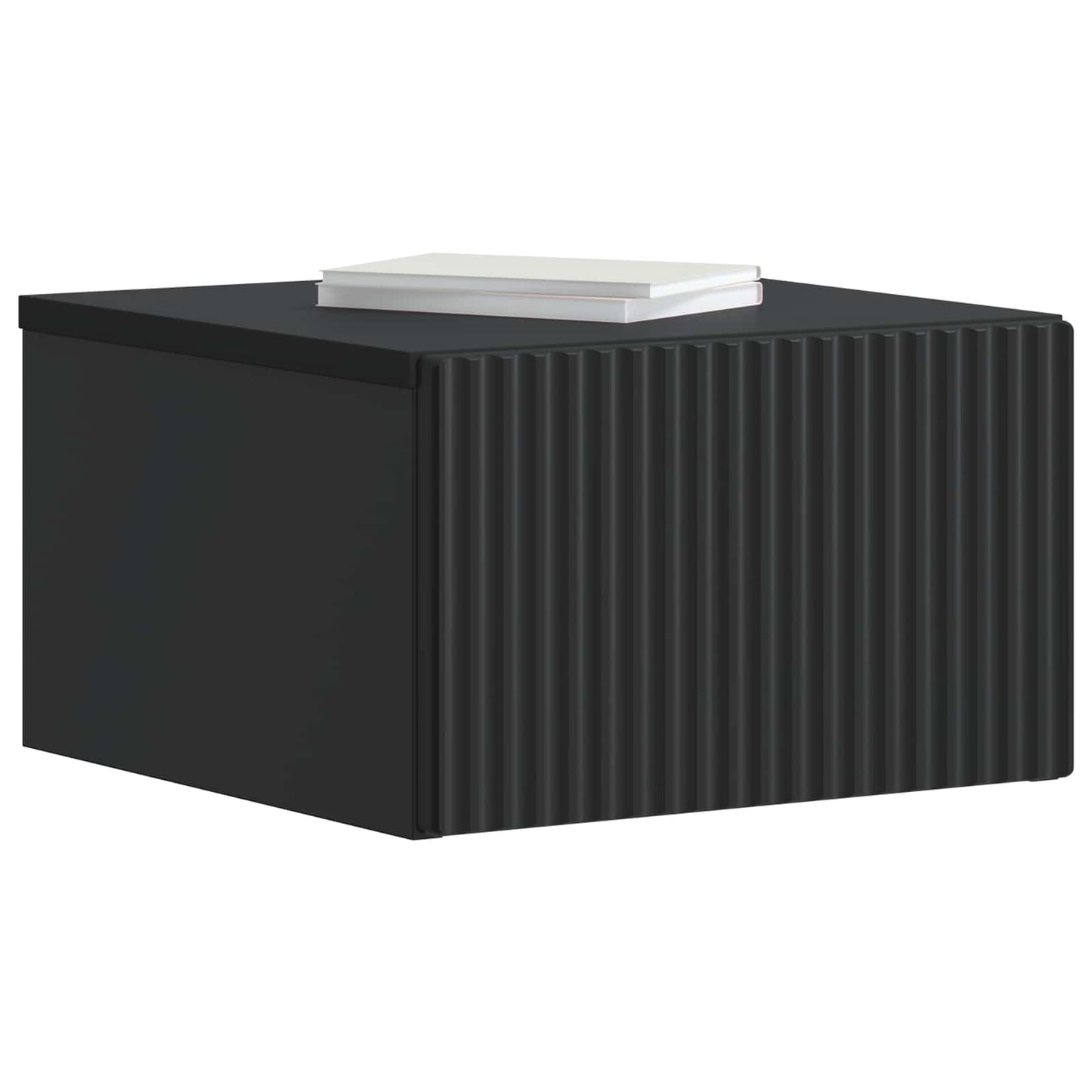 Væghængt Natbord Sort 33 x 34,5 x 20 cm Konstrueret træ