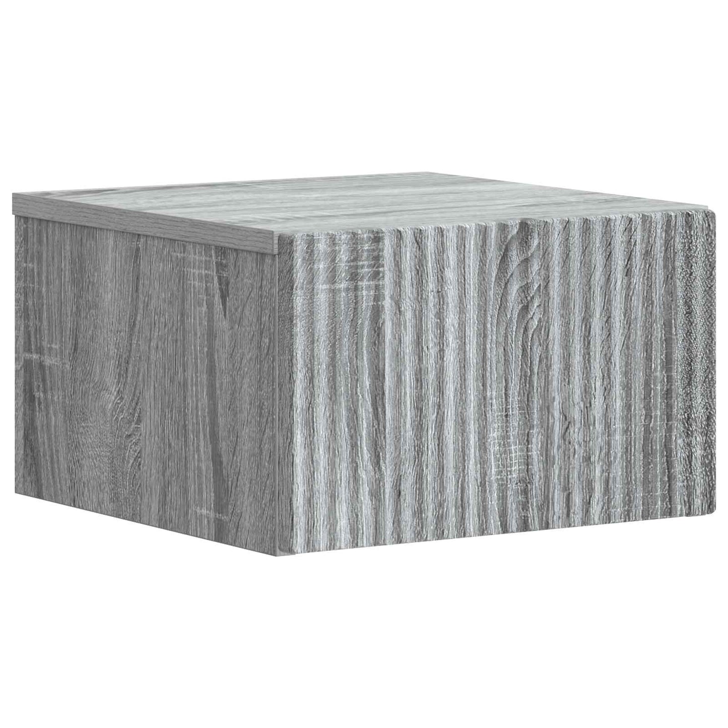 Væghængt Natbord 2 stk. Grå sonoma-eg 33 x 34,5 x 20 cm