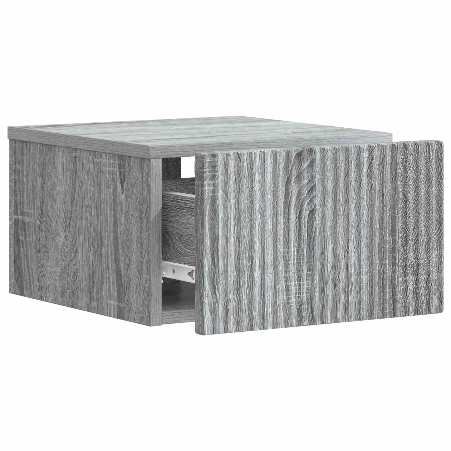 Væghængt Natbord 2 stk. Grå sonoma-eg 33 x 34,5 x 20 cm