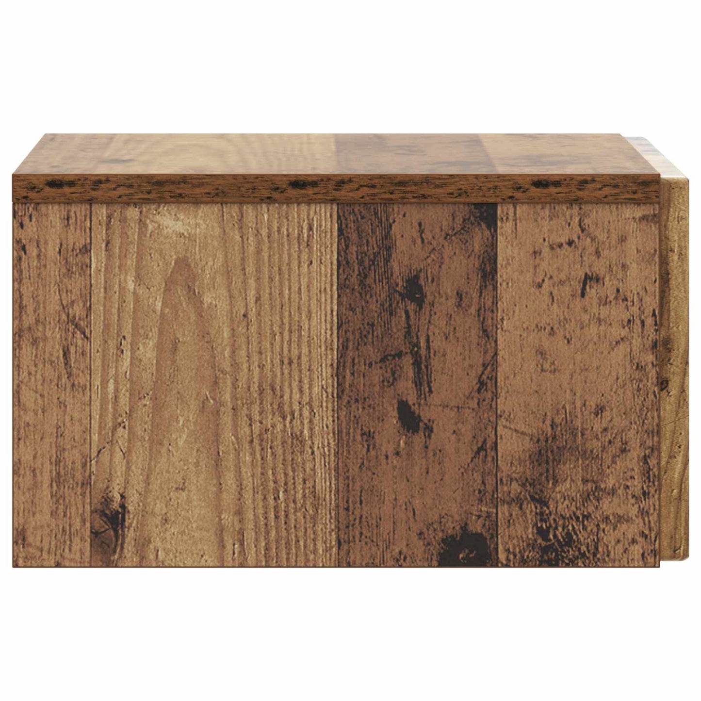 Væghængt Natbord med skuffe 2 pcs Gammelt træ 33 x 34,5 x 20 cm