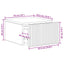Væghængt Natbord med skuffe 2 pcs Gammelt træ 33 x 34,5 x 20 cm
