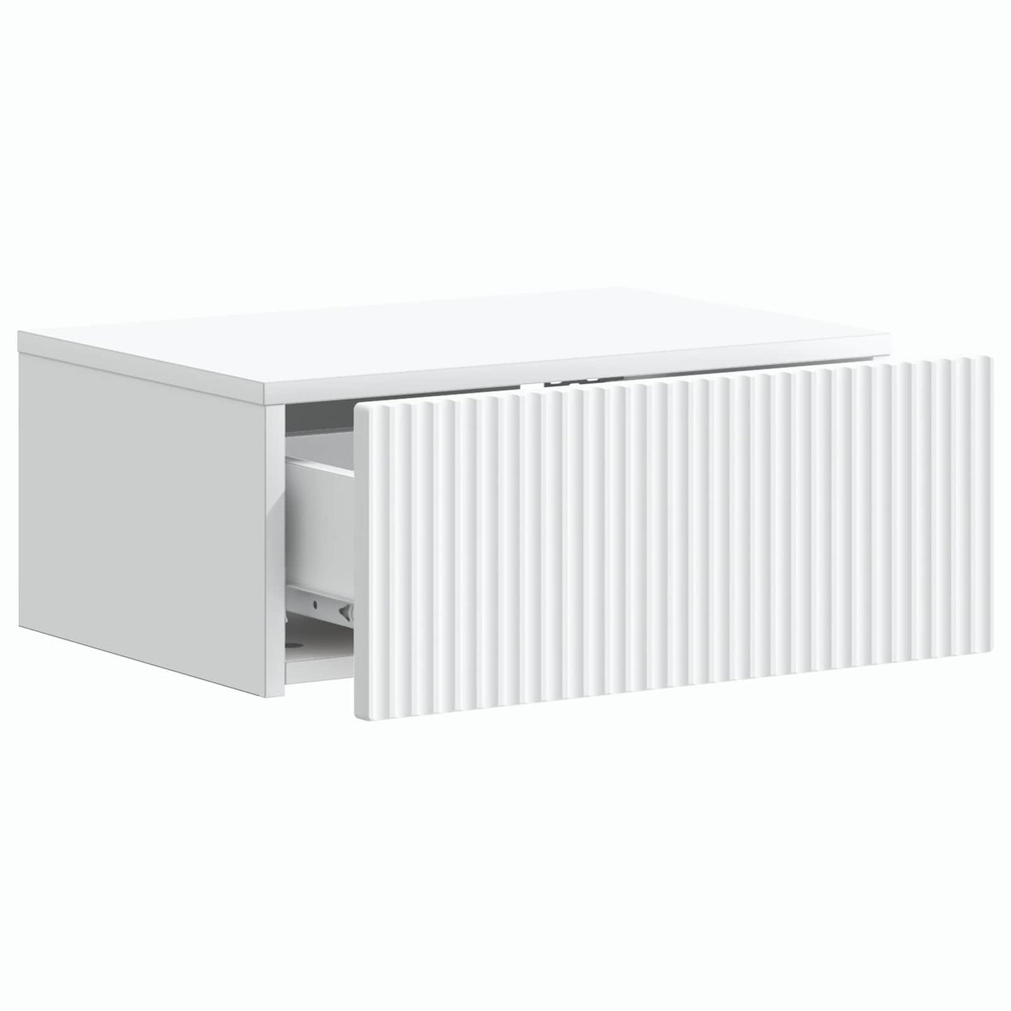 Væghængt Natbord 2 pcs Hvid 49 x 34,5 x 20 cm Konstrueret træ