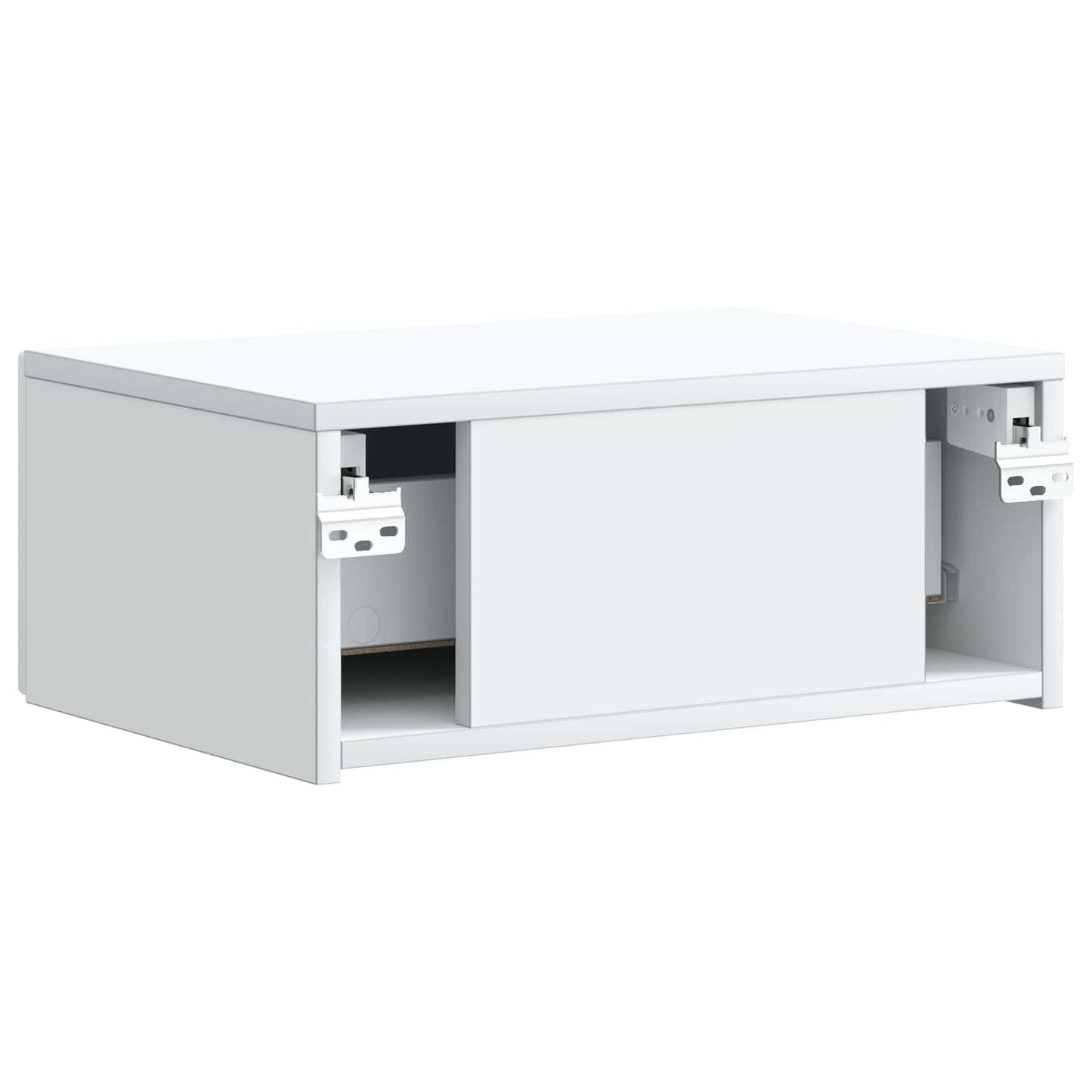 Væghængt Natbord 2 pcs Hvid 49 x 34,5 x 20 cm Konstrueret træ