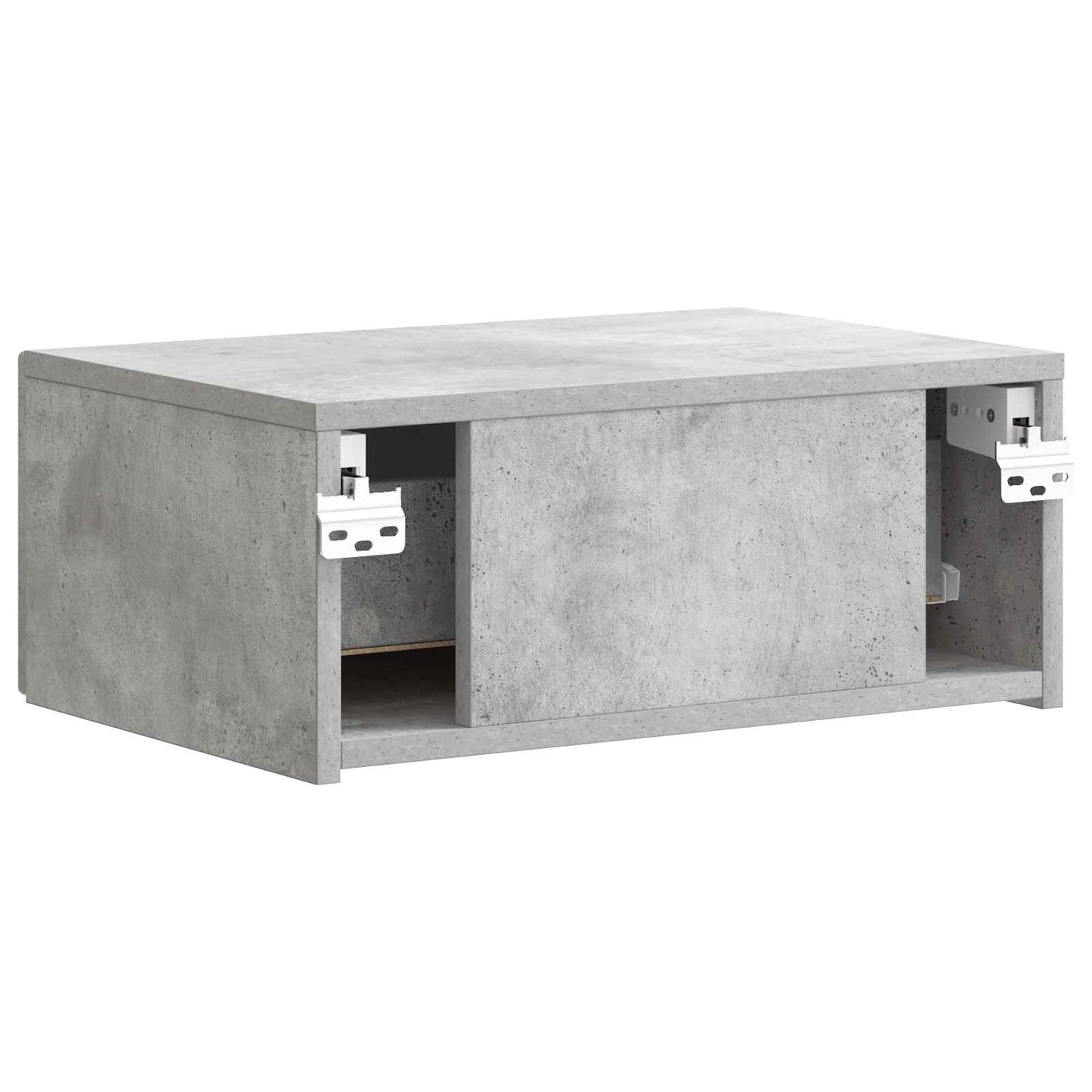 Væghængt Natbord Betongrå 49 x 34,5 x 20 cm Konstrueret træ