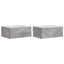 Væghængt Natbord med skuffe 2 pcs Betongrå 49 x 34,5 x 20 cm