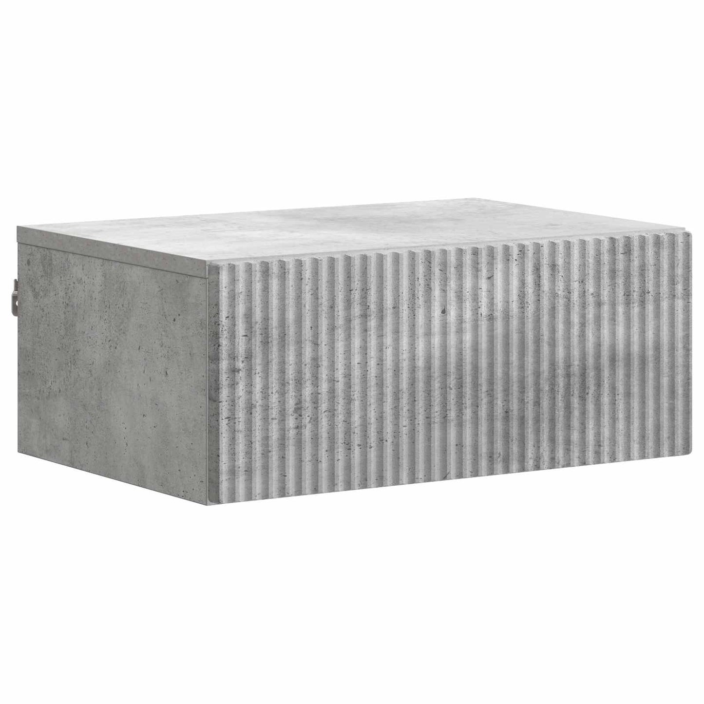 Væghængt Natbord med skuffe 2 pcs Betongrå 49 x 34,5 x 20 cm