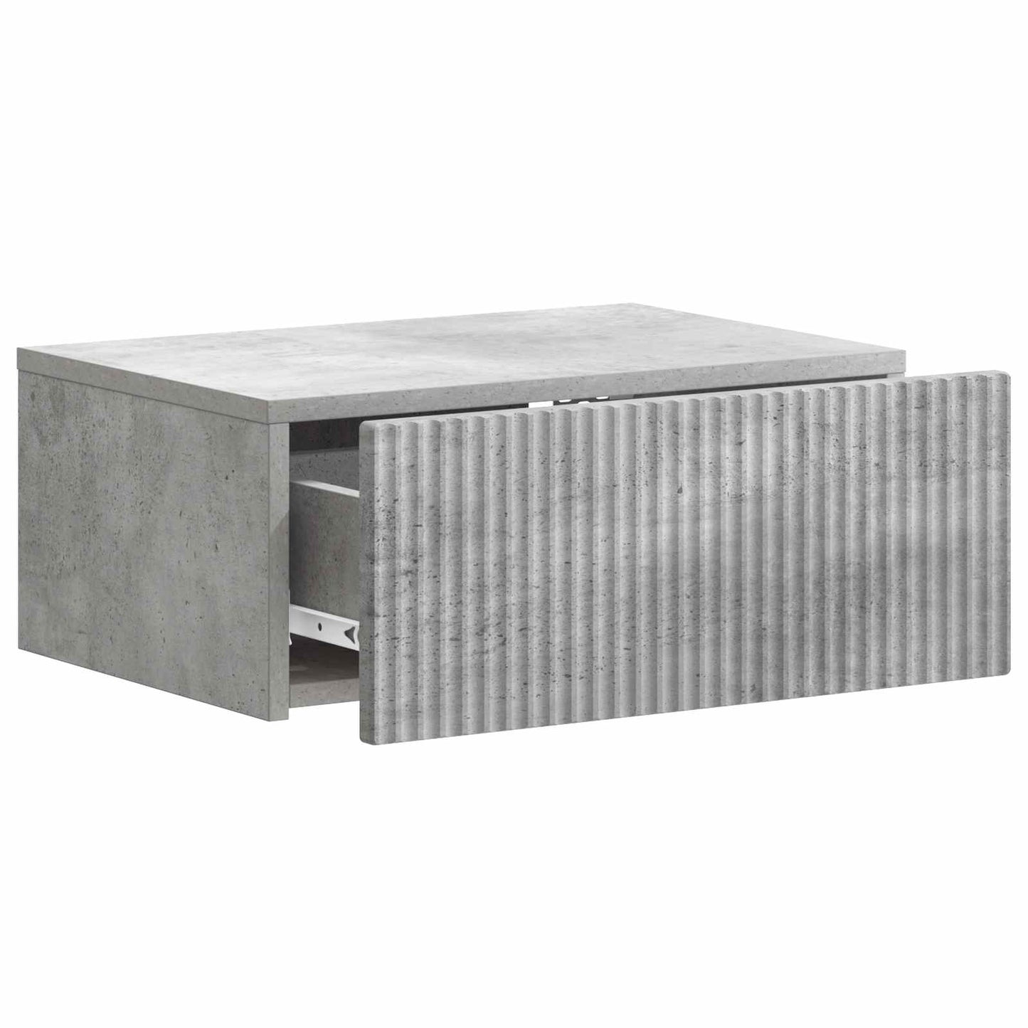 Væghængt Natbord med skuffe 2 pcs Betongrå 49 x 34,5 x 20 cm