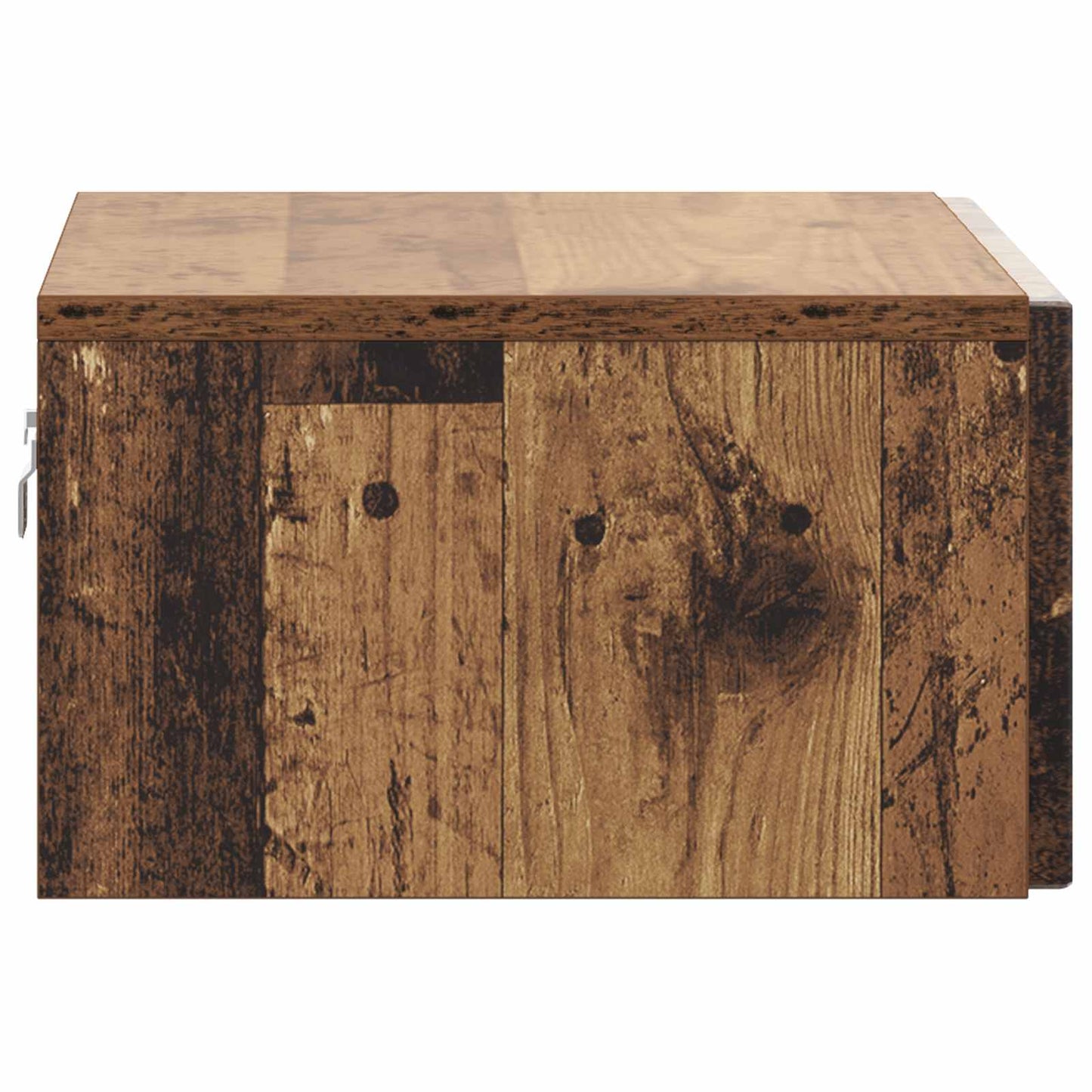 Væghængt Natbord Gammelt træ 49 x 34,5 x 20 cm Konstrueret træ