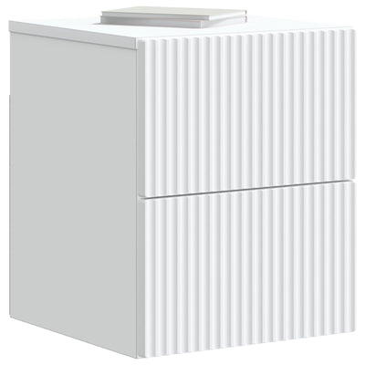 Væghængt Natbord Hvid 33 x 34,5 x 40 cm Konstrueret træ