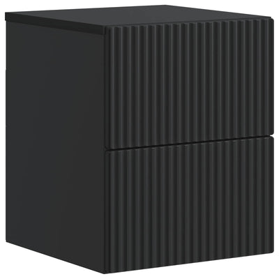Væghængt Natbord Sort 33 x 34,5 x 40 cm Konstrueret træ