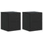 Væghængt Natbord 2 pcs Sort 33 x 34,5 x 40 cm Konstrueret træ