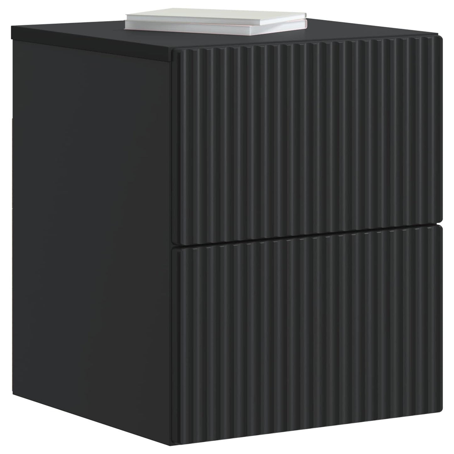 Væghængt Natbord 2 pcs Sort 33 x 34,5 x 40 cm Konstrueret træ