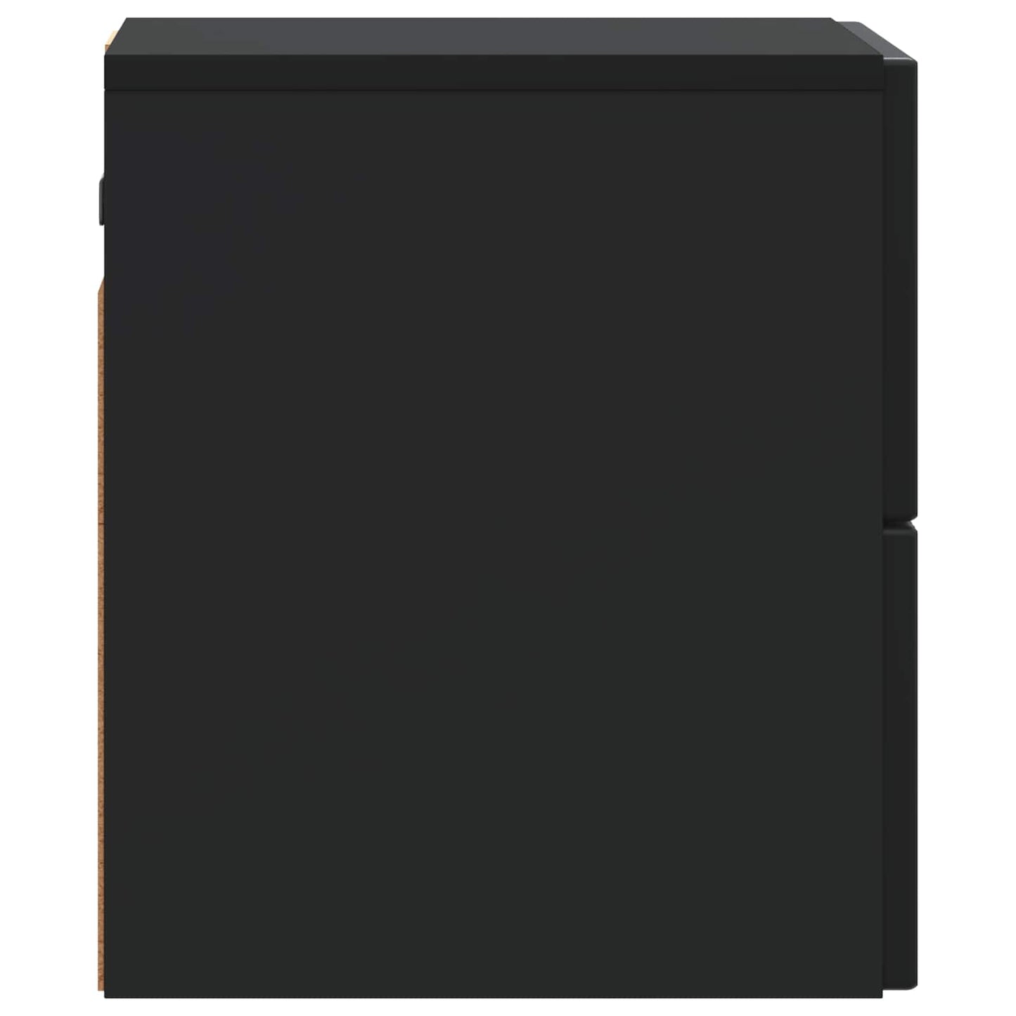 Væghængt Natbord 2 pcs Sort 33 x 34,5 x 40 cm Konstrueret træ