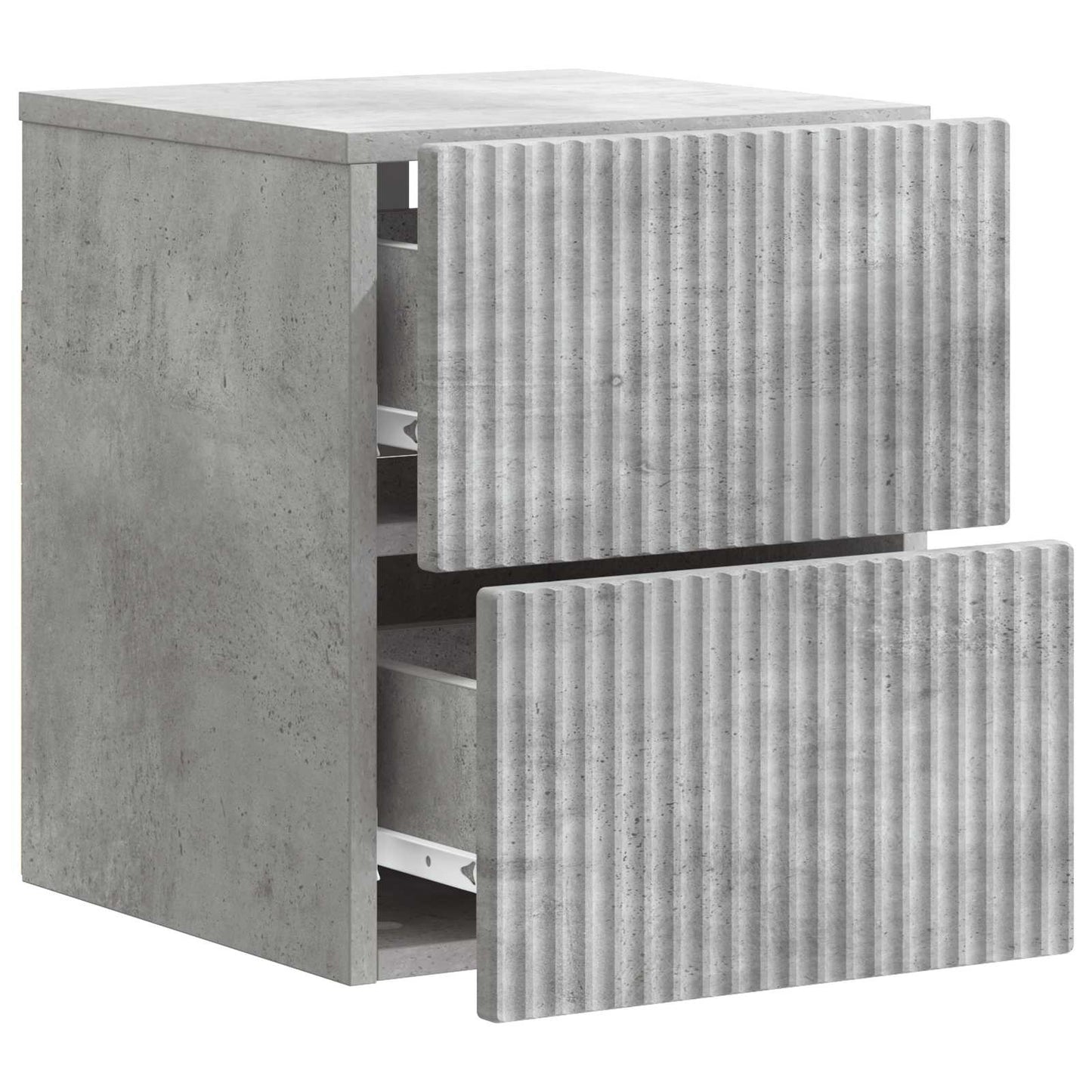 Væghængt Natbord Betongrå 33 x 34,5 x 40 cm Konstrueret træ
