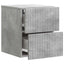 Væghængt Natbord med skuffe 2 pcs Betongrå 33 x 34,5 x 40 cm