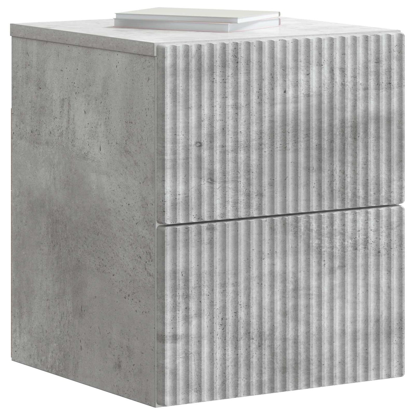 Væghængt Natbord med skuffe 2 pcs Betongrå 33 x 34,5 x 40 cm