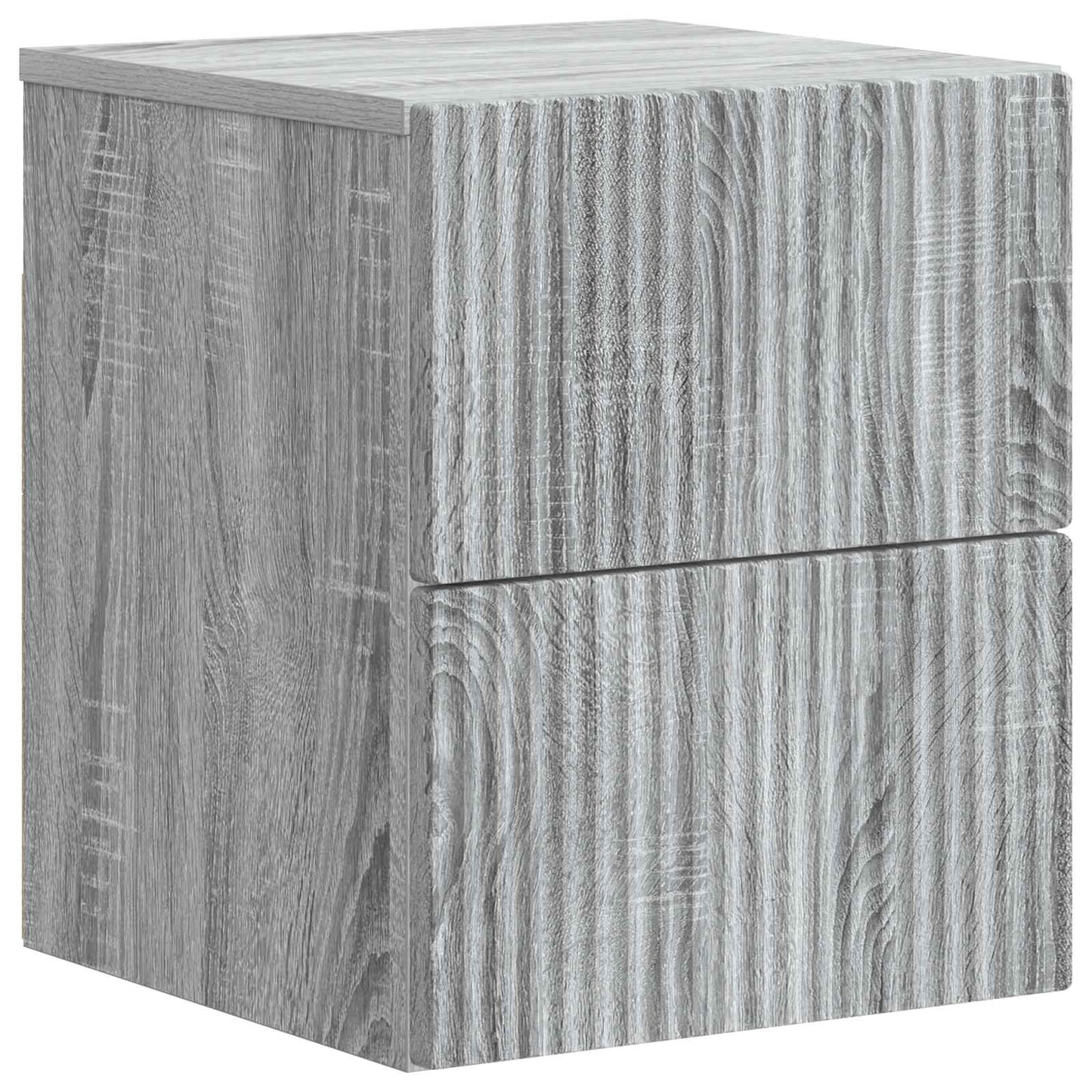 Væghængt Natbord 2 stk. Grå sonoma-eg 33 x 34,5 x 40 cm
