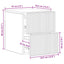 Væghængt Natbord med skuffe 2 pcs Gammelt træ 33 x 34,5 x 40 cm