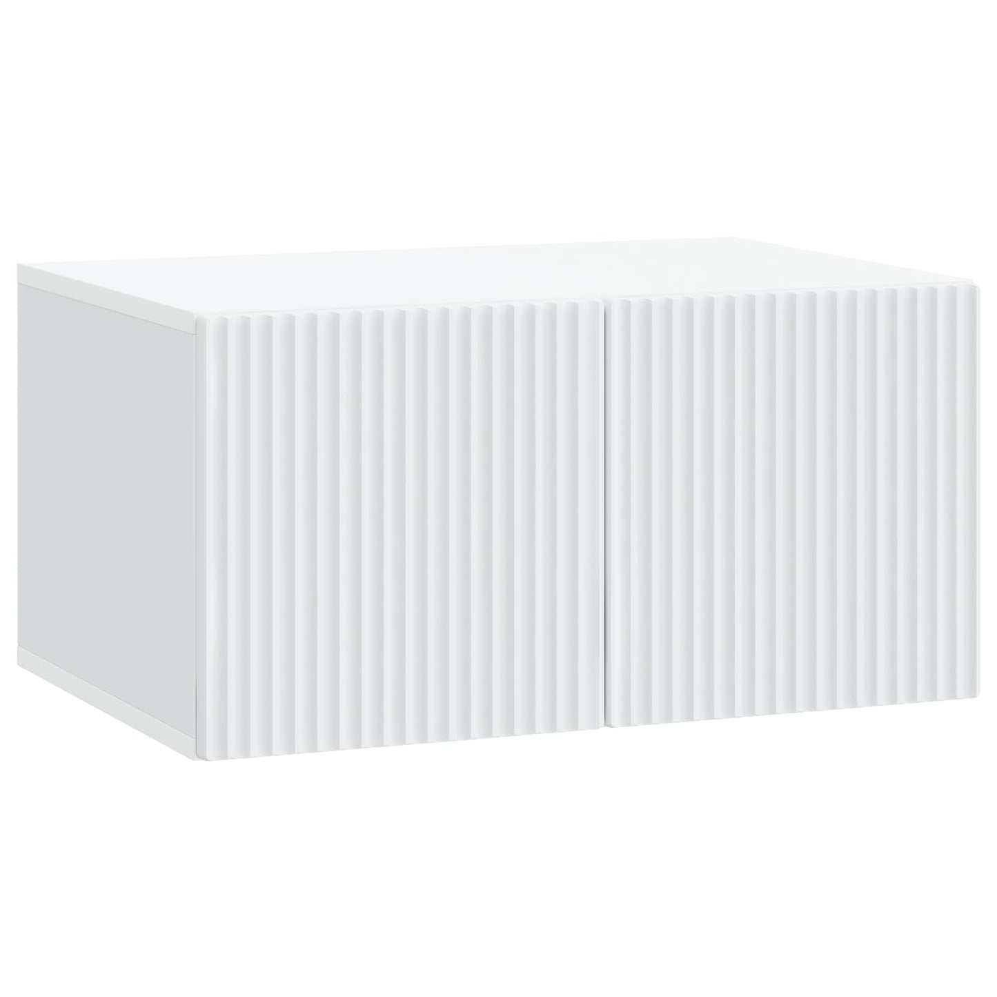Væghængt TV-skab Hvid 59,5 x 41 x 30 cm Konstrueret træ