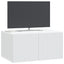 Væghængt TV-skab Hvid 59,5 x 41 x 30 cm Konstrueret træ