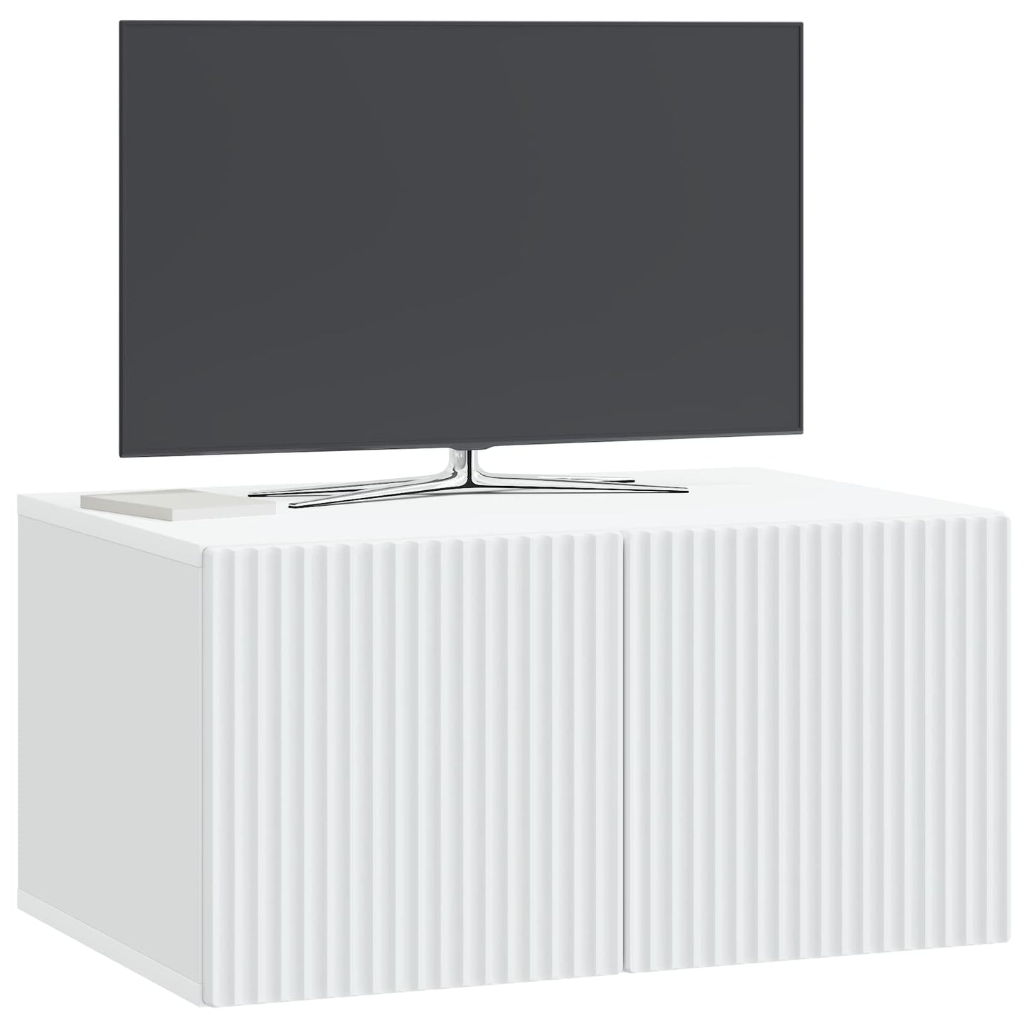 Væghængt TV-skab Hvid 59,5 x 41 x 30 cm Konstrueret træ