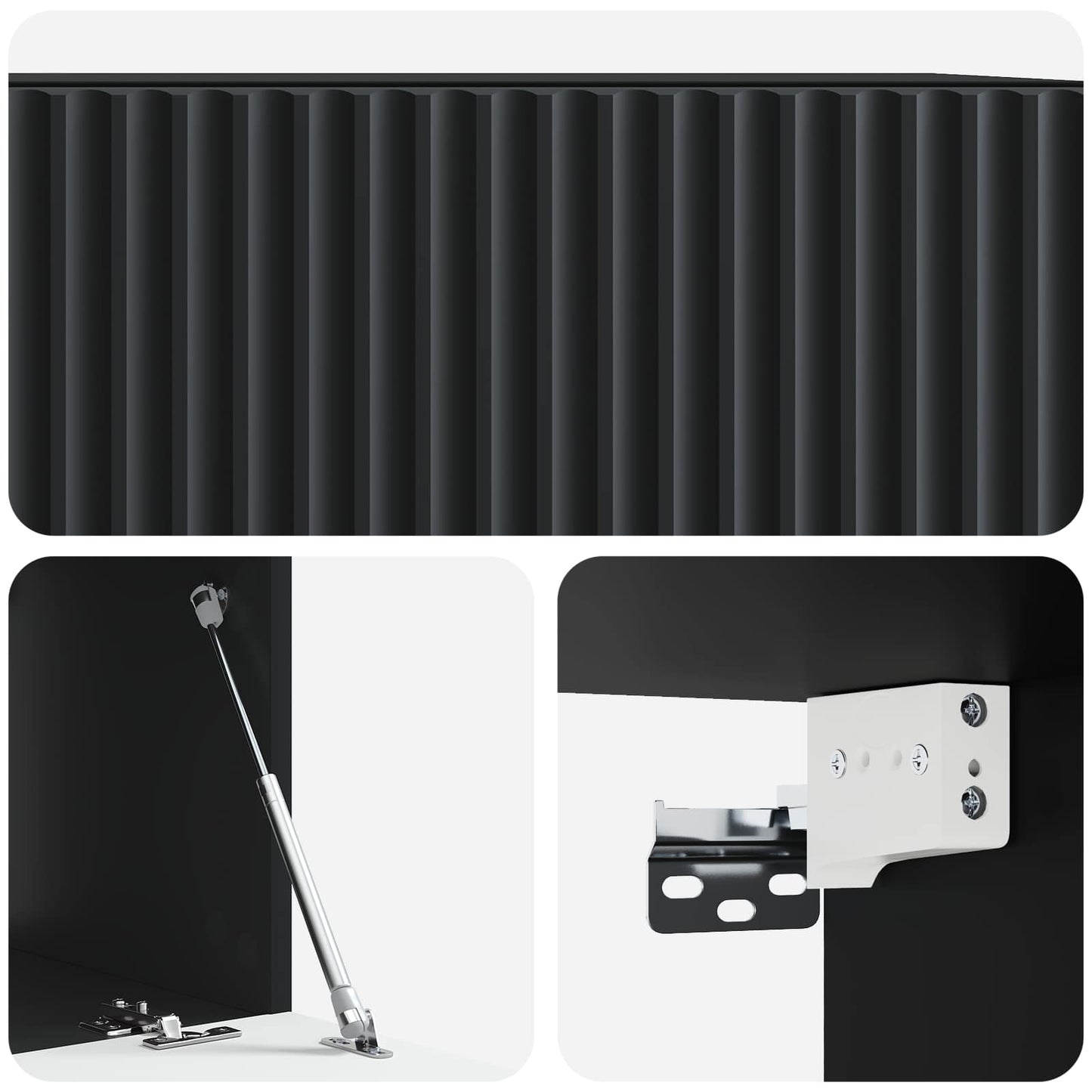 Væghængt TV-skab 59,5 x 41 x 30 cm Sort Konstrueret træ