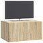 Væghængt TV-skab 59,5 x 41 x 30 cm Sonoma-eg Konstrueret træ