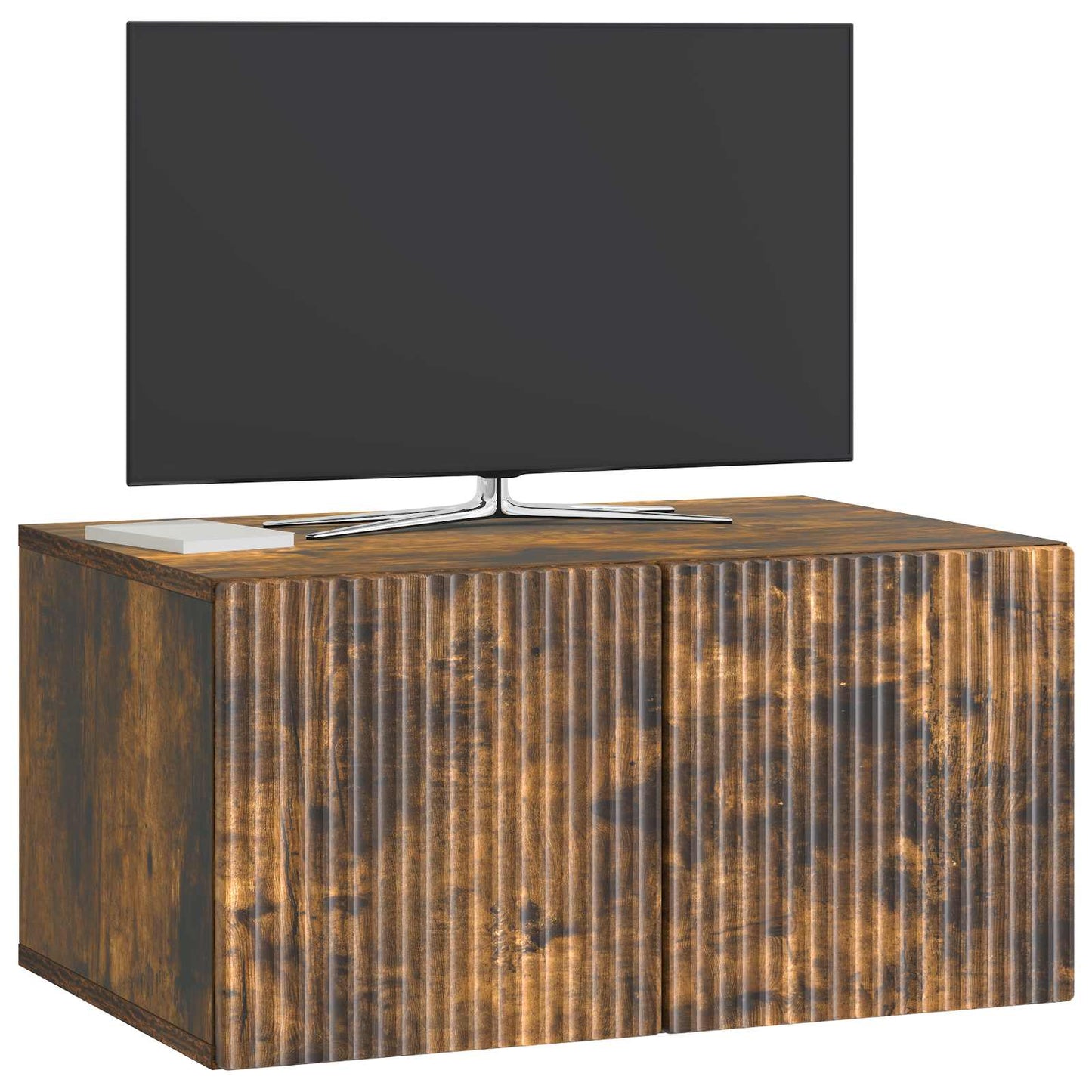 Væghængt TV-skab 59,5 x 41 x 30 cm Røget eg Konstrueret træ