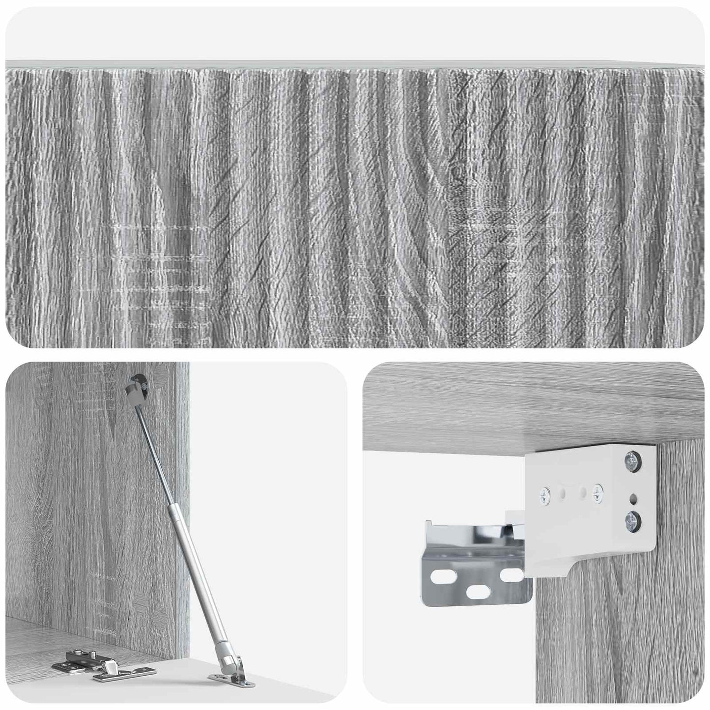Væghængt TV-skab 59,5 x 41 x 30 cm Grå sonoma-eg