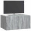 Væghængt TV-skab Vægmonteret Grå sonoma-eg 59,5 x 41 x 30 cm