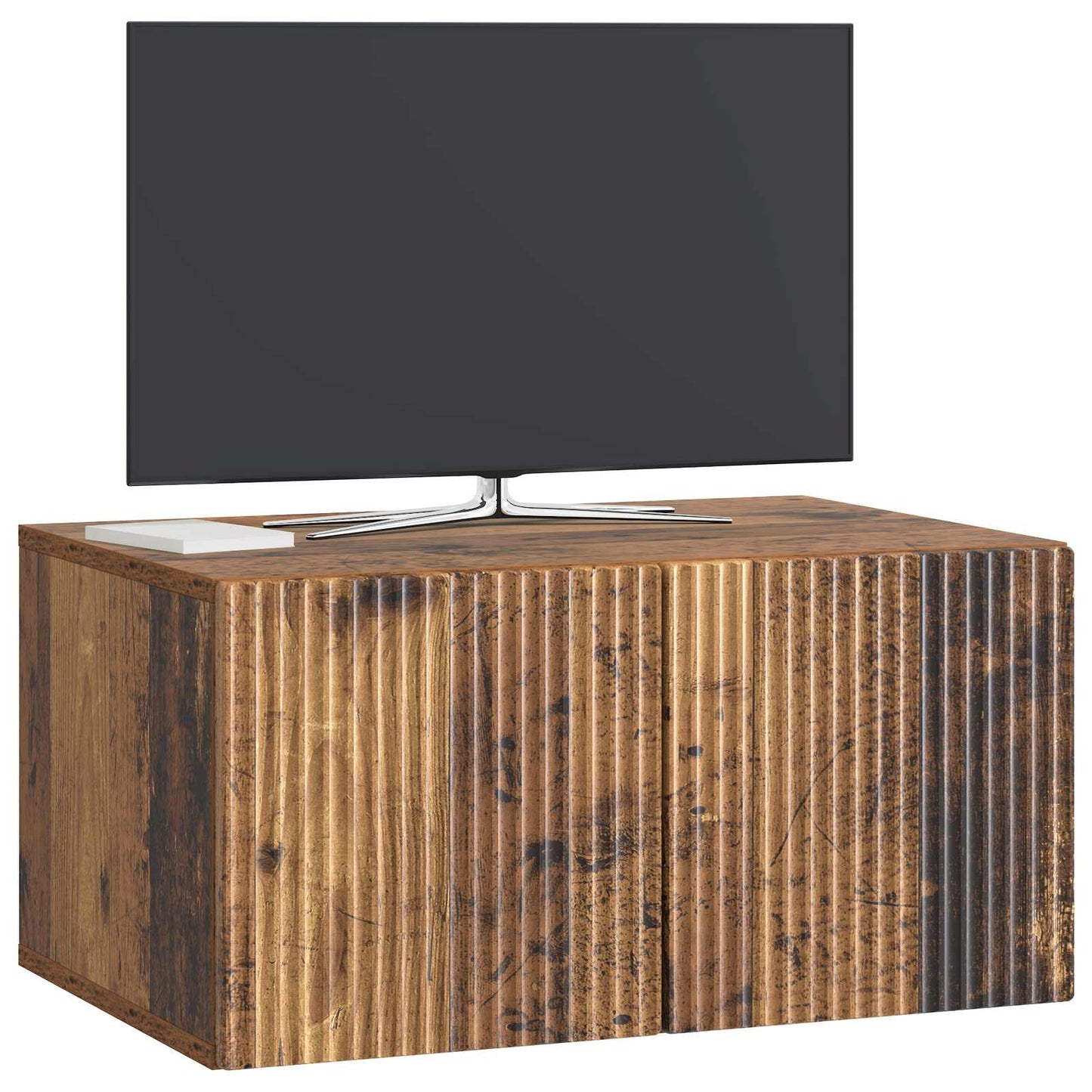 Væghængt TV-skab 59,5 x 41 x 30 cm Gammelt træ Konstrueret træ