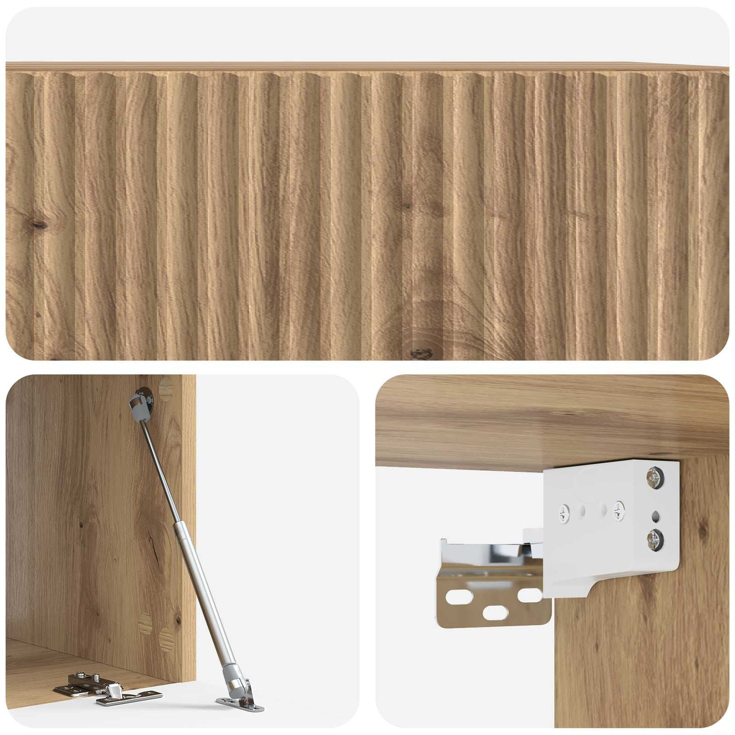 Væghængt TV-skab 59,5 x 41 x 30 cm Artisan-eg Konstrueret træ