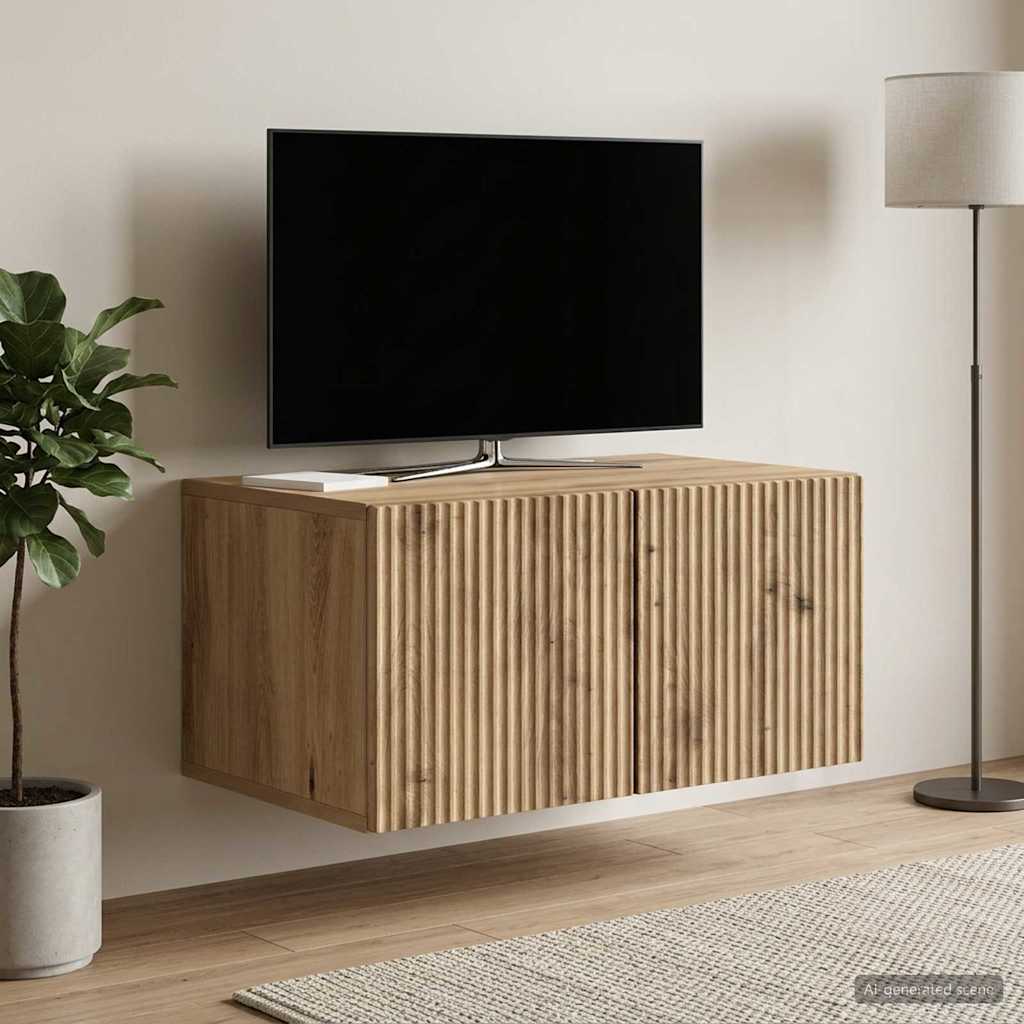 Væghængt TV-skab 59,5 x 41 x 30 cm Artisan-eg Konstrueret træ