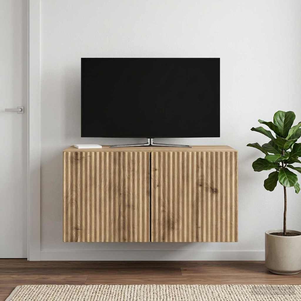 Væghængt TV-skab 59,5 x 41 x 30 cm Artisan-eg Konstrueret træ