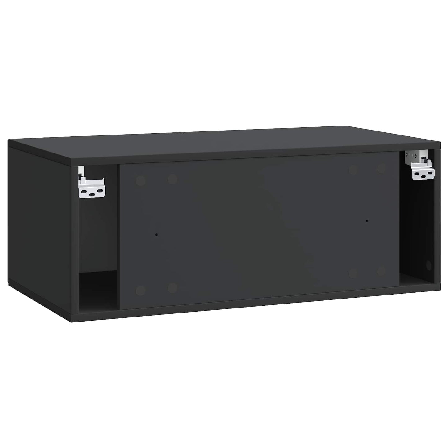Væghængt TV-skab 78,5 x 41 x 30 cm Sort Konstrueret træ