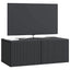 Væghængt TV-skab 78,5 x 41 x 30 cm Sort Konstrueret træ