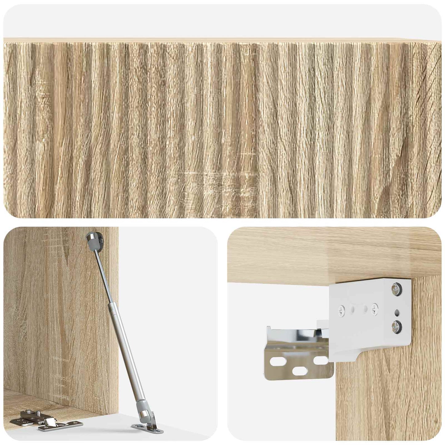 Væghængt TV-skab 78,5 x 41 x 30 cm Sonoma-eg Konstrueret træ