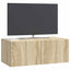 Væghængt TV-skab 78,5 x 41 x 30 cm Sonoma-eg Konstrueret træ