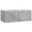 Væghængt TV-skab 78,5 x 41 x 30 cm Betongrå Konstrueret træ