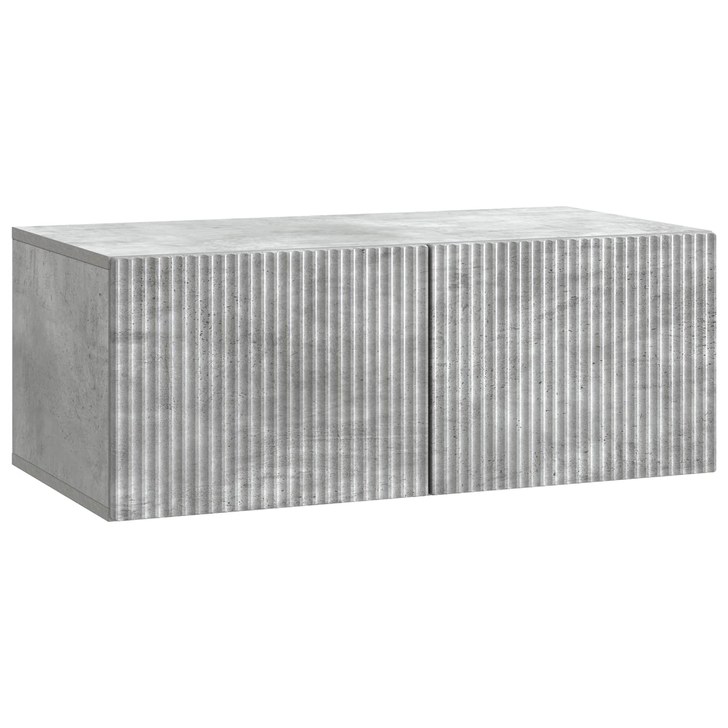 Væghængt TV-skab 78,5 x 41 x 30 cm Betongrå Konstrueret træ